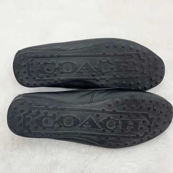 Coach Womens Fredrica Leather Loafer Shoes Slip On Black 6.5 - Picture 9 of 11
